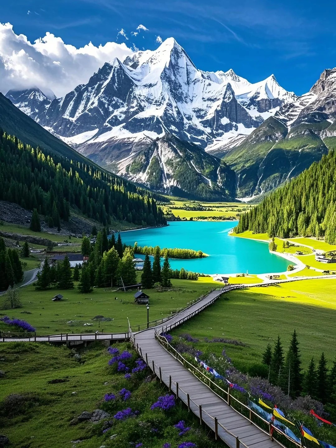 🏔️春日稻城亚丁,人间仙境不过如此_3_众山_稻城亚丁-川西-国庆特辑-来自52tours 我爱旅游网